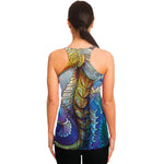 Colorful Seahorse Print Women's Racerback Tank Top