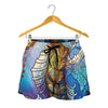 Colorful Seahorse Print Women's Shorts