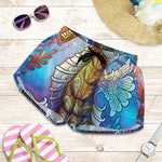 Colorful Seahorse Print Women's Shorts