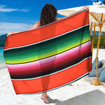 Colorful Serape Blanket Pattern Print Beach Sarong Wrap