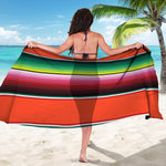 Colorful Serape Blanket Pattern Print Beach Sarong Wrap