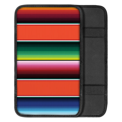 Colorful Serape Blanket Pattern Print Car Center Console Cover
