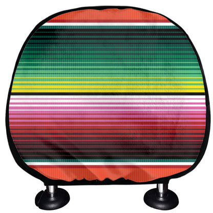 Colorful Serape Blanket Pattern Print Car Headrest Covers