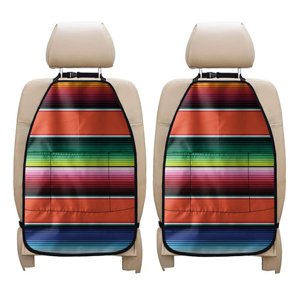 Colorful Serape Blanket Pattern Print Car Seat Organizers