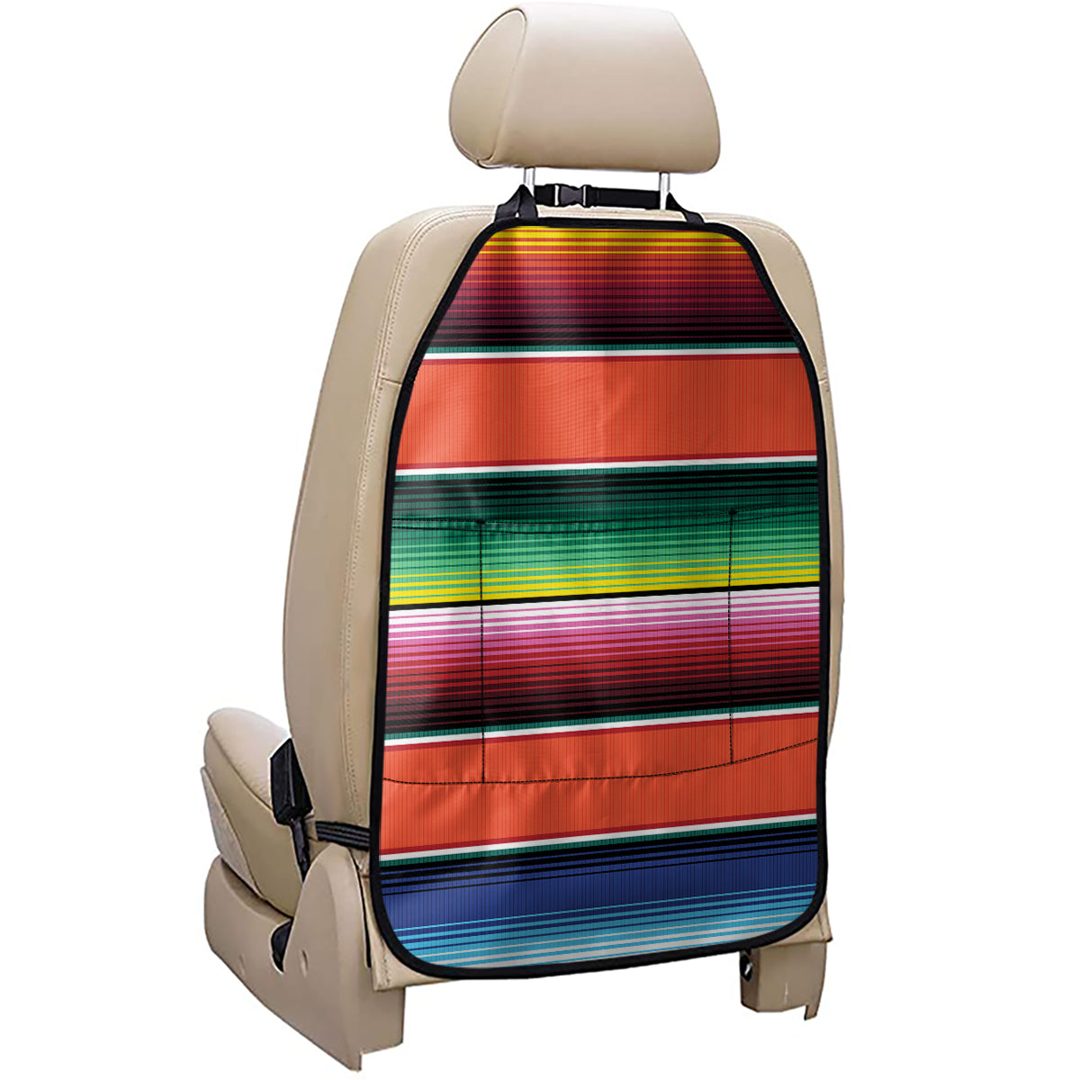 Colorful Serape Blanket Pattern Print Car Seat Organizers