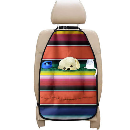 Colorful Serape Blanket Pattern Print Car Seat Organizers