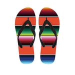 Colorful Serape Blanket Pattern Print Flip Flops