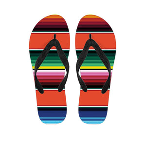 Colorful Serape Blanket Pattern Print Flip Flops