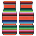 Colorful Serape Blanket Pattern Print Front and Back Car Floor Mats