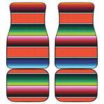 Colorful Serape Blanket Pattern Print Front and Back Car Floor Mats