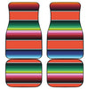 Colorful Serape Blanket Pattern Print Front and Back Car Floor Mats