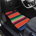 Colorful Serape Blanket Pattern Print Front and Back Car Floor Mats