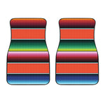 Colorful Serape Blanket Pattern Print Front Car Floor Mats