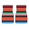 Colorful Serape Blanket Pattern Print Front Car Floor Mats