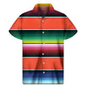 Colorful Serape Blanket Pattern Print Men's Short Sleeve Shirt