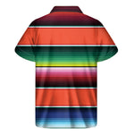 Colorful Serape Blanket Pattern Print Men's Short Sleeve Shirt