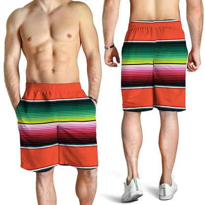 Colorful Serape Blanket Pattern Print Men's Shorts