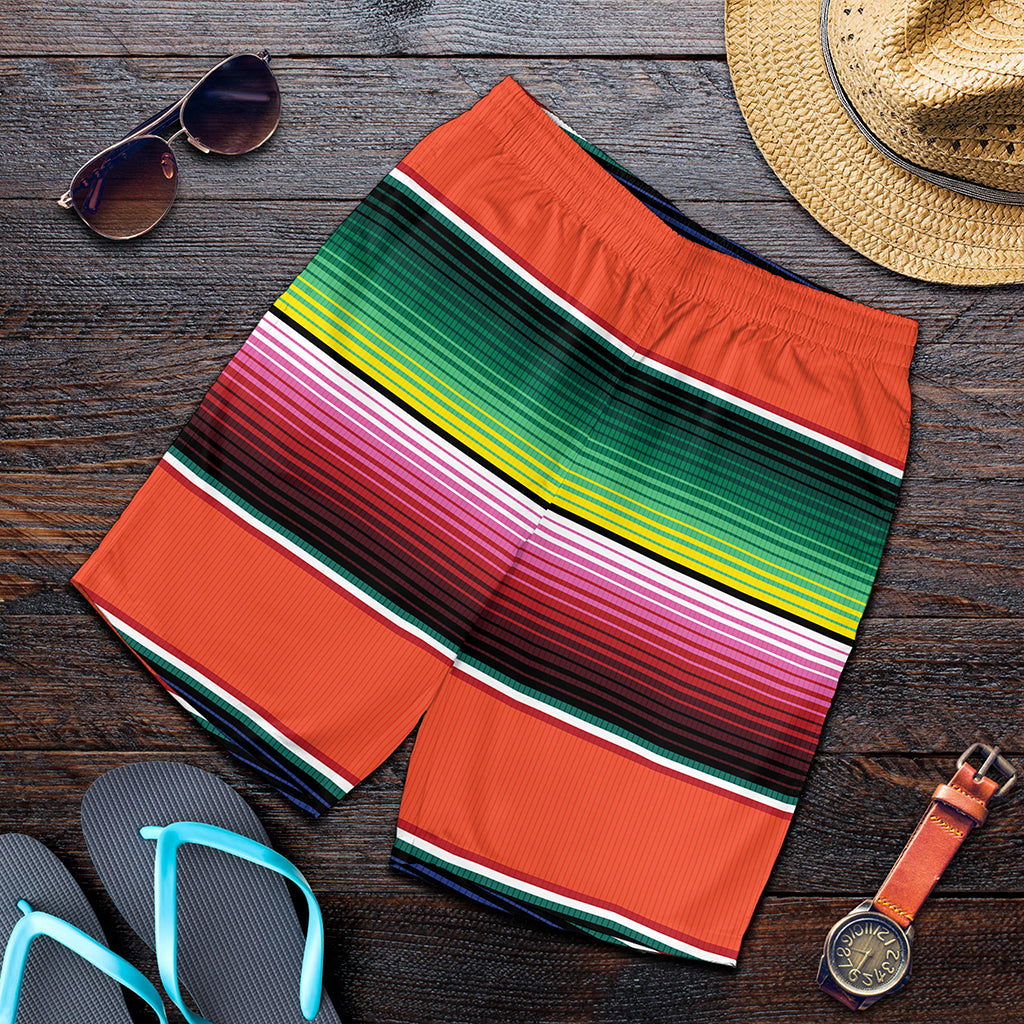 Colorful Serape Blanket Pattern Print Men's Shorts