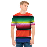 Colorful Serape Blanket Pattern Print Men's T-Shirt