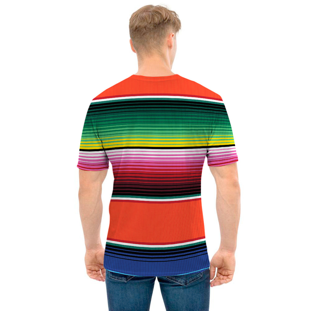 Colorful Serape Blanket Pattern Print Men's T-Shirt