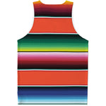 Colorful Serape Blanket Pattern Print Men's Tank Top