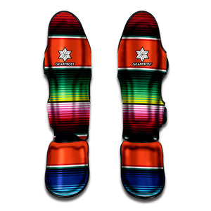 Colorful Serape Blanket Pattern Print Muay Thai Shin Guard