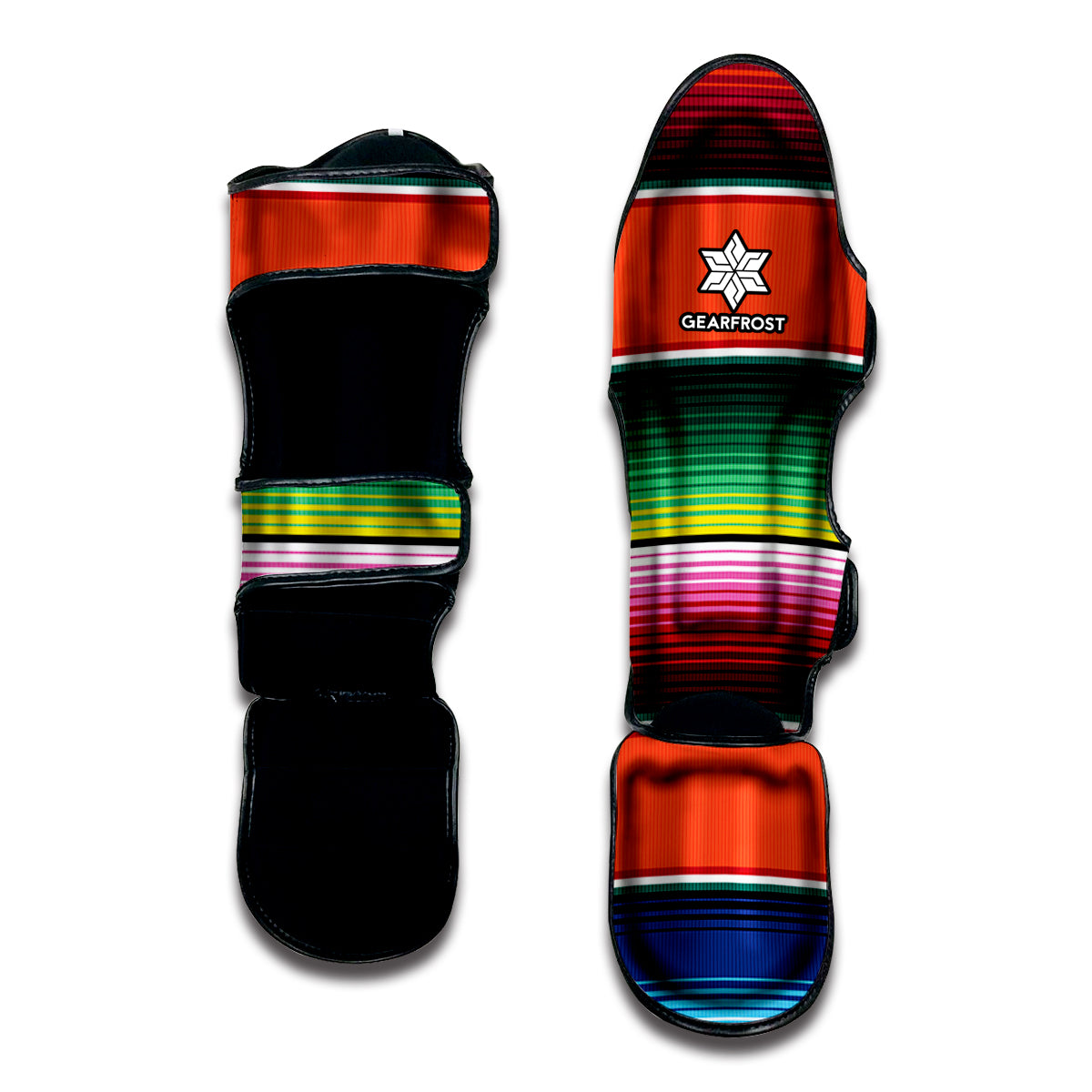 Colorful Serape Blanket Pattern Print Muay Thai Shin Guard