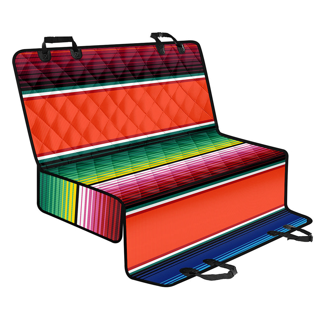 Colorful Serape Blanket Pattern Print Pet Car Back Seat Cover