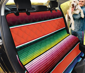 Colorful Serape Blanket Pattern Print Pet Car Back Seat Cover