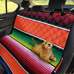 Colorful Serape Blanket Pattern Print Pet Car Back Seat Cover