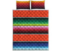Colorful Serape Blanket Pattern Print Quilt Bed Set