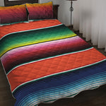 Colorful Serape Blanket Pattern Print Quilt Bed Set