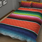 Colorful Serape Blanket Pattern Print Quilt Bed Set