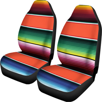Colorful Serape Blanket Pattern Print Universal Fit Car Seat Covers