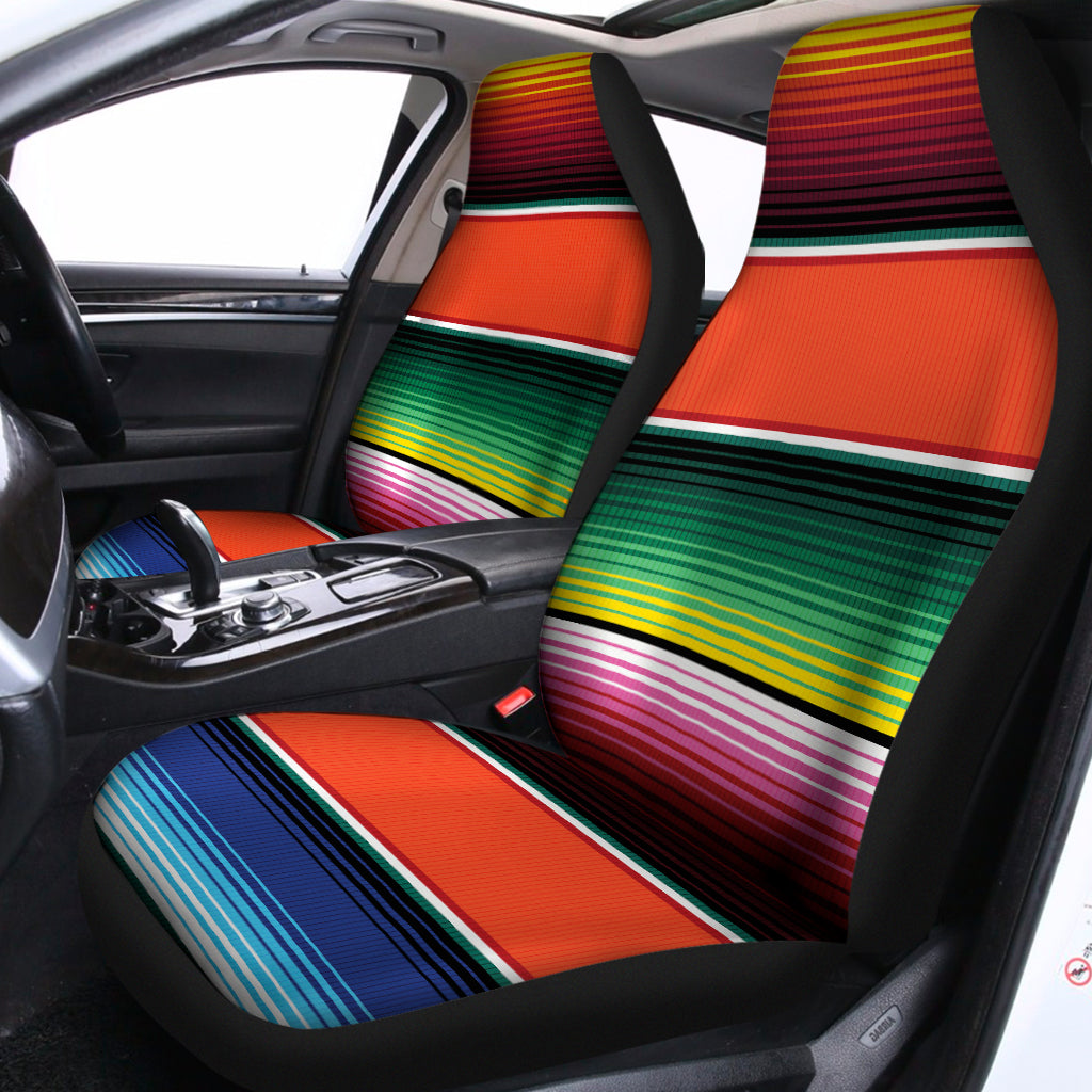 Colorful Serape Blanket Pattern Print Universal Fit Car Seat Covers