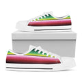 Colorful Serape Blanket Pattern Print White Low Top Sneakers