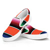 Colorful Serape Blanket Pattern Print White Slip On Shoes