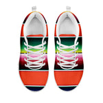 Colorful Serape Blanket Pattern Print White Sneakers