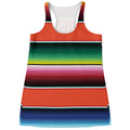 Colorful Serape Blanket Pattern Print Women's Racerback Tank Top