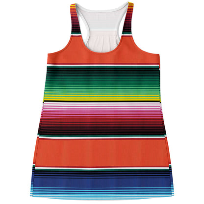Colorful Serape Blanket Pattern Print Women's Racerback Tank Top