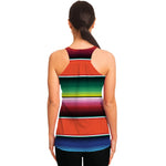 Colorful Serape Blanket Pattern Print Women's Racerback Tank Top