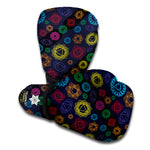 Colorful Seven Chakras Pattern Print Boxing Gloves