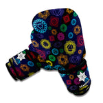 Colorful Seven Chakras Pattern Print Boxing Gloves