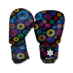 Colorful Seven Chakras Pattern Print Boxing Gloves