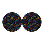 Colorful Seven Chakras Pattern Print Car Coasters
