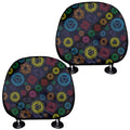 Colorful Seven Chakras Pattern Print Car Headrest Covers