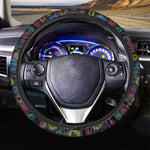 Colorful Seven Chakras Pattern Print Car Steering Wheel Cover