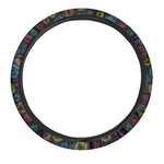 Colorful Seven Chakras Pattern Print Car Steering Wheel Cover