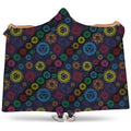 Colorful Seven Chakras Pattern Print Hooded Blanket
