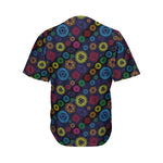 Colorful Seven Chakras Pattern Print Men's Baseball Jersey